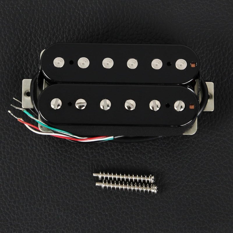 FLEOR Black Guitar Humbucker Pickups Alnico 5 Bridge Pickup 14-15k - Image 3